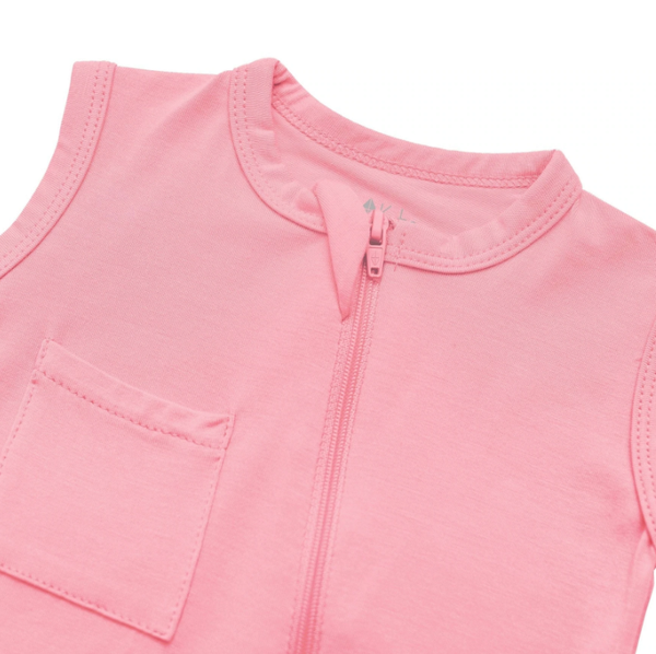 Kyte Baby Sleeveless Zippered Romper - Rose Kyte Baby Sleeveless Zippered Romper - Rose
