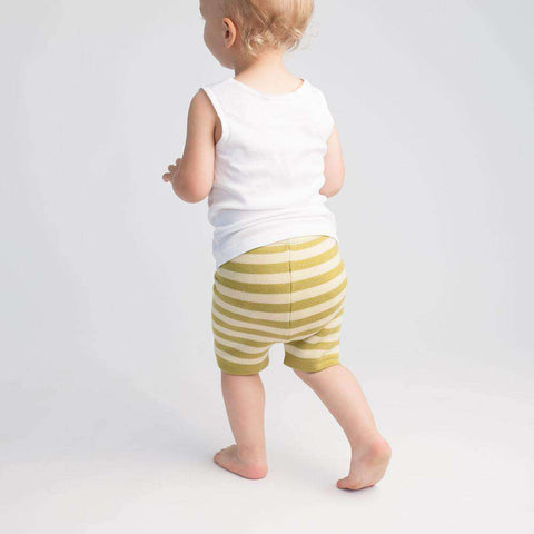 Sloomb Playshorties ~ Seedling Stripe Clothing Sustainablebabyish | sloomb   