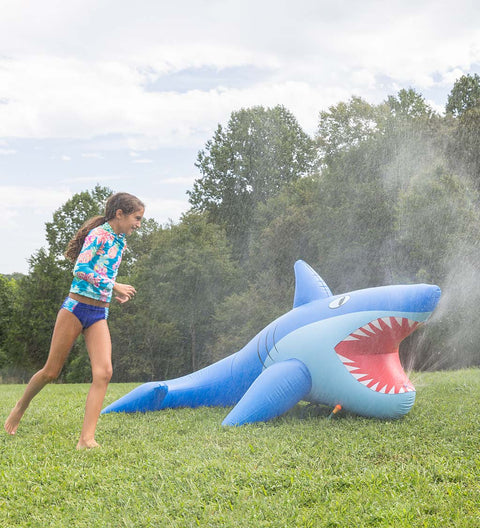 Hearth Song | Giant Inflatable Mister Shark Sprinkler Toys Hearth Song   