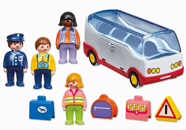 playmobil 1.2.3 Airport Shuttle Bus Toys playmobil   