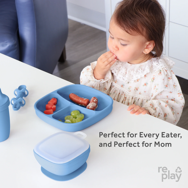 Re-Play | NEW Denim Silicone Tableware Feeding Re-Play   