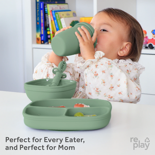 Re-Play | NEW Sage Silicone Tableware Feeding Re-Play   