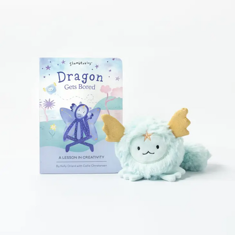 Slumberkins | Powder Floof Mini + Dragon Lesson Book- Creativity Toys Slumberkins   