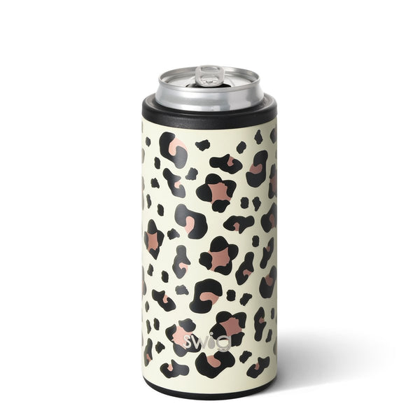 Swig Life - Luxy Leopard Skinny Can Cooler (12oz) ReuseableBottles Swig Life   