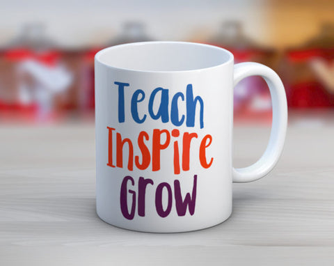 Quotable Life - Teach Grow Inspire Coffee Mug Kitchen Quotable Life   