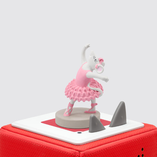 Tonies character white mouse in a tutu on a red toniebox