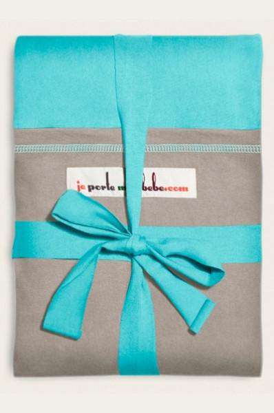 je porte mon bebe long wrap | Turquoise (Gris Clair pocket) BabyCarrier Je Porte Mon Bebe   