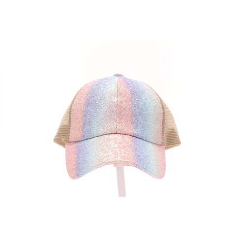CC Beanie | Glitter Ombre High Pony Hat ~ Unicorn Clothing CC Beanie   