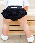 Ruffle Butts | Woven RuffleButt ~ Black Clothing RuffleButts 0-3m  