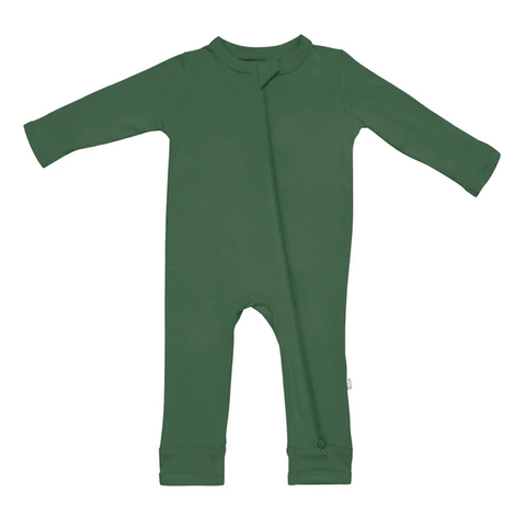 Kyte Baby - Zippered Long Sleeve Romper In Hunter Clothing Kyte Baby Clothing   