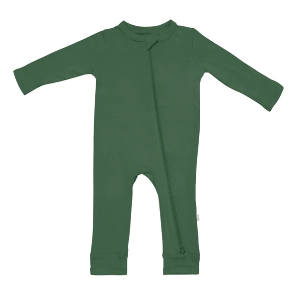 Kyte Baby - Zippered Long Sleeve Romper In Hunter Clothing Kyte Baby Clothing   
