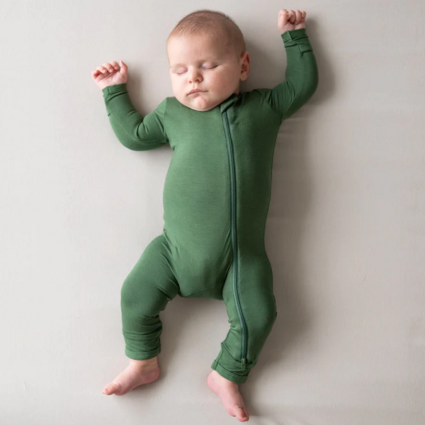 Kyte Baby - Zippered Long Sleeve Romper In Hunter Clothing Kyte Baby Clothing   