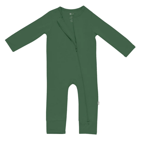 Kyte Baby - Zippered Long Sleeve Romper In Hunter Clothing Kyte Baby Clothing   