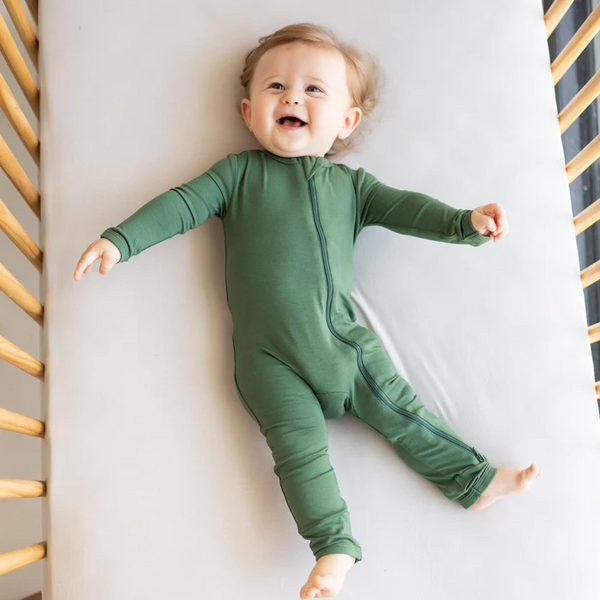 Kyte Baby - Zippered Long Sleeve Romper In Hunter Clothing Kyte Baby Clothing   